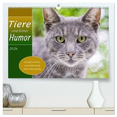 Tiere und feiner Humor (hochwertiger Premium Wandkalender 2026 DIN A2 quer), Kunstdruck in Hochglanz