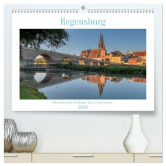 Regensburg Mittelalterliche Stadt mit Flair an der Donau (hochwertiger Premium Wandkalender 2026 DIN A2 quer), Kunstdruck in Hochglanz