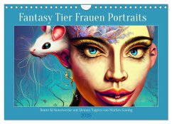 Fantasy Tier Frauen Portraits (Wandkalender 2026 DIN A4 quer), CALVENDO Monatskalender Fantasy Tier Frauen Portraits (Wandkalender 2026 DIN A4 quer), CALVENDO Monatskalender
