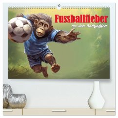 Cover Fußballfieber bei den Babyaffen (hochwertiger Premium Wandkalender 2026 DIN A2 quer), Kunstdruck in Hochglanz