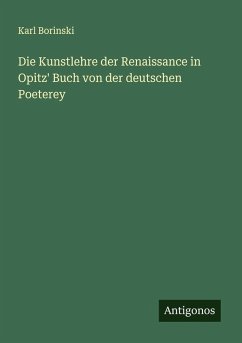 Cover Die Kunstlehre der Renaissance in Opitz' Buch von der deutschen Poeterey