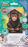 Craft Buddy CAFGR-31GEN042 - Crystal Art Wildlife Buddies, Jungle, Chimp, Schimpanse, Serie 5, Diamond Painting