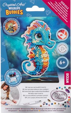 Cover Craft Buddy CAFGR-31GEN048 - Crystal Art Wildlife Buddies, Ocean, Seahorse, Seepferdchen, Serie 5, Diamond Painting
