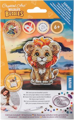 Cover Craft Buddy CAFGR-31GEN040 - Crystal Art Wildlife Buddies, Safari, Lion, Serie 5, Diamond Painting