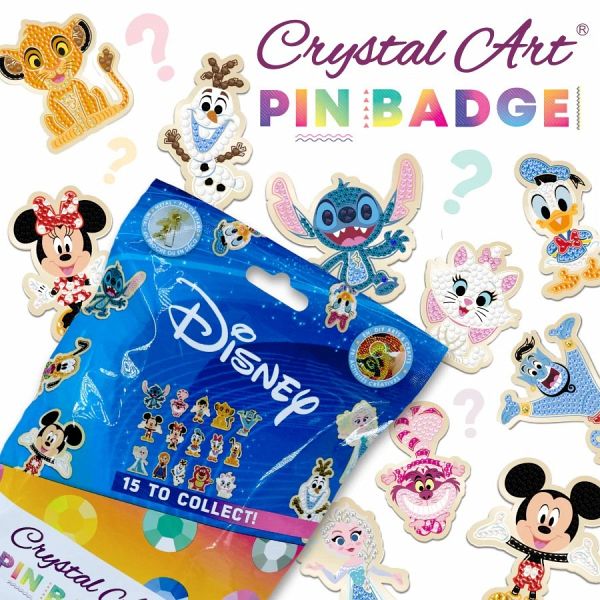 Craft Buddy CAPIN-31DNY01 - Crystal Art Pin Badges, Disney-Anstecknadel, 1 Stück, Series One, Bastelset, Diamond Painting Craft Buddy CAPIN-31DNY01 - Crystal Art Pin Badges, Disney-Anstecknadel, 1 Stück, Series One, Bastelset, Diamond Painting