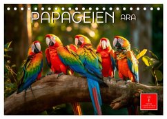 Cover Papageien - Ara (Tischkalender 2026 DIN A5 quer), CALVENDO Monatskalender