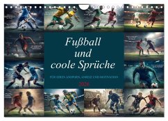 Cover Fußball und coole Sprüche (Wandkalender 2026 DIN A4 quer), CALVENDO Monatskalender