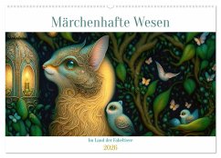 Märchenhafte Wesen - Im Land der Fabeltiere (Wandkalender 2026 DIN A2 quer), CALVENDO Monatskalender