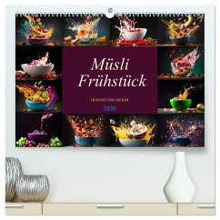 Müsli Frühstück (hochwertiger Premium Wandkalender 2026 DIN A2 quer), Kunstdruck in Hochglanz