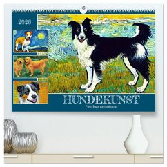 Hundekunst (hochwertiger Premium Wandkalender 2026 DIN A2 quer), Kunstdruck in Hochglanz Cover Hundekunst (hochwertiger Premium Wandkalender 2026 DIN A2 quer), Kunstdruck in Hochglanz