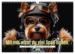 Cover Der humoristische Yorkshire Terrier Kalender (Wandkalender 2026 DIN A3 quer), CALVENDO Monatskalender