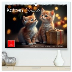 Cover Katzen Freunde (hochwertiger Premium Wandkalender 2026 DIN A2 quer), Kunstdruck in Hochglanz