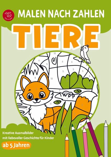 Malen nach Zahlen für Kinder - Tiere