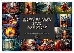 Cover Rotkäppchen und der Wolf (Wandkalender 2026 DIN A2 quer), CALVENDO Monatskalender