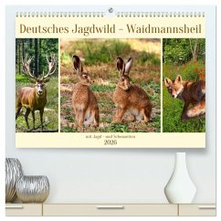 Cover Deutsches Jagdwild - Waidmannsheil (hochwertiger Premium Wandkalender 2026 DIN A2 quer), Kunstdruck in Hochglanz