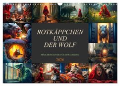 Cover Rotkäppchen und der Wolf (Wandkalender 2026 DIN A3 quer), CALVENDO Monatskalender