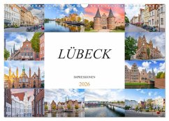 Cover Lübeck Impressionen (Wandkalender 2026 DIN A3 quer), CALVENDO Monatskalender