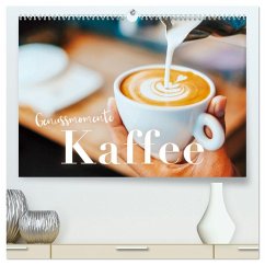 Genussmomente Kaffee (hochwertiger Premium Wandkalender 2026 DIN A2 quer), Kunstdruck in Hochglanz