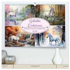 Geliebte Einhörner (hochwertiger Premium Wandkalender 2026 DIN A2 quer), Kunstdruck in Hochglanz Cover Geliebte Einhörner (hochwertiger Premium Wandkalender 2026 DIN A2 quer), Kunstdruck in Hochglanz