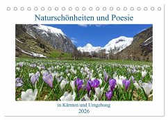 Naturschönheiten und Poesie in Kärnten und Umgebung (Tischkalender 2026 DIN A5 quer), CALVENDO Monatskalender