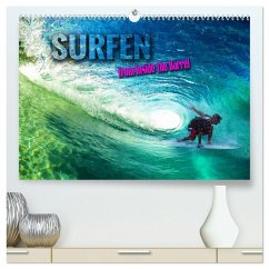 Surfen - from Inside the Barrel (hochwertiger Premium Wandkalender 2026 DIN A2 quer), Kunstdruck in Hochglanz