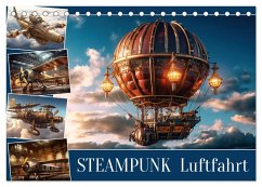 Steampunk Luftfahrt (Tischkalender 2026 DIN A5 quer), CALVENDO Monatskalender Cover Steampunk Luftfahrt (Tischkalender 2026 DIN A5 quer), CALVENDO Monatskalender