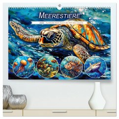 Cover Meerestiere - Kunstvolle Reise durch die Welt der Ozeane (hochwertiger Premium Wandkalender 2026 DIN A2 quer), Kunstdruck in Hochglanz