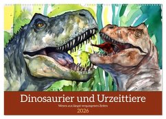 Cover Dinosaurier und Urzeittiere - Wesen aus längst vergangenen Zeiten (Wandkalender 2026 DIN A2 quer), CALVENDO Monatskalender