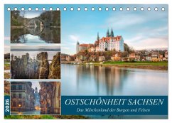 Ostschönheit Sachsen - Das Märchenland der Burgen und Felsen (Tischkalender 2026 DIN A5 quer), CALVENDO Monatskalender