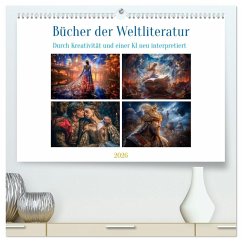 Bücher der Weltliteratur (hochwertiger Premium Wandkalender 2026 DIN A2 quer), Kunstdruck in Hochglanz Cover Bücher der Weltliteratur (hochwertiger Premium Wandkalender 2026 DIN A2 quer), Kunstdruck in Hochglanz