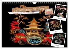 Cover Japanische Stickerei - Hommage an die Ästhetik des Landes (Wandkalender 2026 DIN A4 quer), CALVENDO Monatskalender