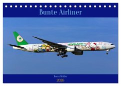 Bunte Airliner (Tischkalender 2026 DIN A5 quer), CALVENDO Monatskalender Bunte Airliner (Tischkalender 2026 DIN A5 quer), CALVENDO Monatskalender