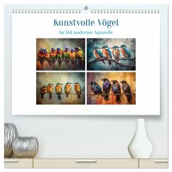 Cover Kunstvolle Vögel (hochwertiger Premium Wandkalender 2026 DIN A2 quer), Kunstdruck in Hochglanz