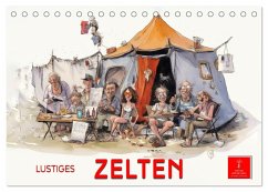Cover Lustiges Zelten (Tischkalender 2026 DIN A5 quer), CALVENDO Monatskalender