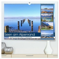 Seen am Alpenrand - Bilderbuchlandschaften in Oberbayern (hochwertiger Premium Wandkalender 2026 DIN A2 quer), Kunstdruck in Hochglanz