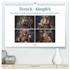 Cover Tierisch - Königlich (hochwertiger Premium Wandkalender 2026 DIN A2 quer), Kunstdruck in Hochglanz