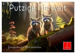 Putzige Tierwelt - gemeinsam die Welt entdecken (Wandkalender 2026 DIN A2 quer), CALVENDO Monatskalender