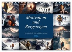 Cover Motivation und Bergsteigen (Wandkalender 2026 DIN A3 quer), CALVENDO Monatskalender