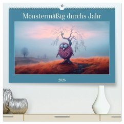 Monstermäßig durchs Jahr (hochwertiger Premium Wandkalender 2026 DIN A2 quer), Kunstdruck in Hochglanz Monstermäßig durchs Jahr (hochwertiger Premium Wandkalender 2026 DIN A2 quer), Kunstdruck in Hochglanz