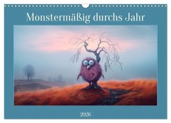 Monstermäßig durchs Jahr (Wandkalender 2026 DIN A3 quer), CALVENDO Monatskalender