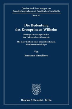 Cover Die Bedeutung des Kronprinzen Wilhelm