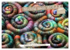 Cover Süchtig nach Wolle - Kalender für spinnende Woll-Oholiker (Wandkalender 2026 DIN A3 quer), CALVENDO Monatskalender
