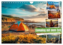 Camping mit dem Zelt (Wandkalender 2026 DIN A4 quer), CALVENDO Monatskalender Camping mit dem Zelt (Wandkalender 2026 DIN A4 quer), CALVENDO Monatskalender