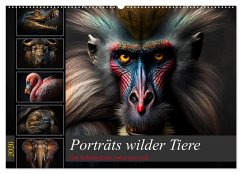 Cover Porträts wilder Tiere (Wandkalender 2026 DIN A2 quer), CALVENDO Monatskalender