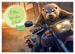 Otter bei der Arbeit (Wandkalender 2026 DIN A2 quer), CALVENDO Monatskalender