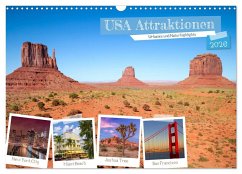 Cover USA ATTRAKTIONEN Urbanes und Naturhighlights (Wandkalender 2026 DIN A3 quer), CALVENDO Monatskalender