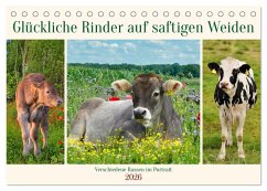 Cover Glückliche Rinder auf saftigen Weiden (Tischkalender 2026 DIN A5 quer), CALVENDO Monatskalender