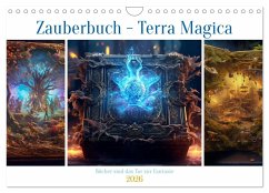 Zauberbuch - Terra Magica (Wandkalender 2026 DIN A4 quer), CALVENDO Monatskalender Cover Zauberbuch - Terra Magica (Wandkalender 2026 DIN A4 quer), CALVENDO Monatskalender