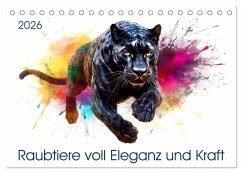 Cover Raubtiere voll Eleganz und Kraft (Tischkalender 2026 DIN A5 quer), CALVENDO Monatskalender