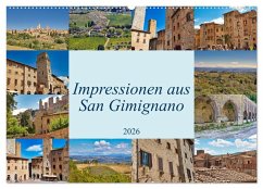 Cover Impressionen aus San Gimignano (Wandkalender 2026 DIN A2 quer), CALVENDO Monatskalender
